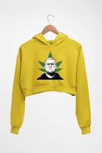Load image into Gallery viewer, Nate Diaz UFC Crop HOODIE FOR WOMEN-Mustard Yellow-Ektarfa.online
