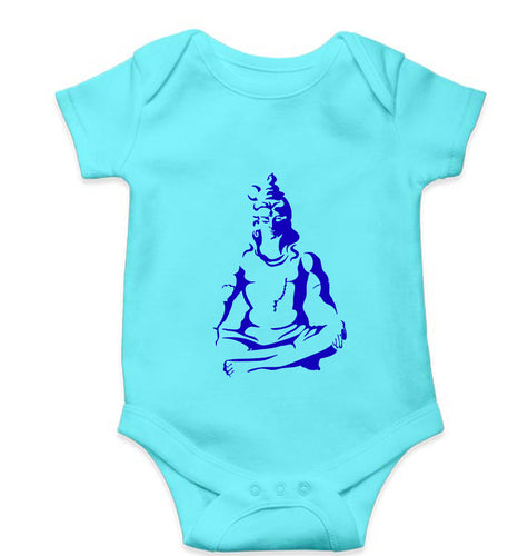 Mahakal Mahadev Bholenath Shiva Shivji Kids Romper For Baby Boy/Girl-0-5 Months(18 Inches)-Sky Blue-Ektarfa.online