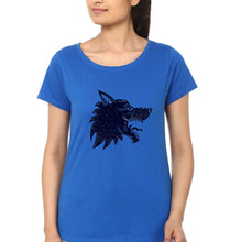 Load image into Gallery viewer, Wolf T-Shirt for Women-Royal Blue-Ektarfa.online
