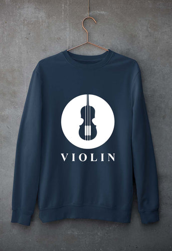 Violin Unisex Sweatshirt for Men/Women-Navy Blue-Ektarfa.online
