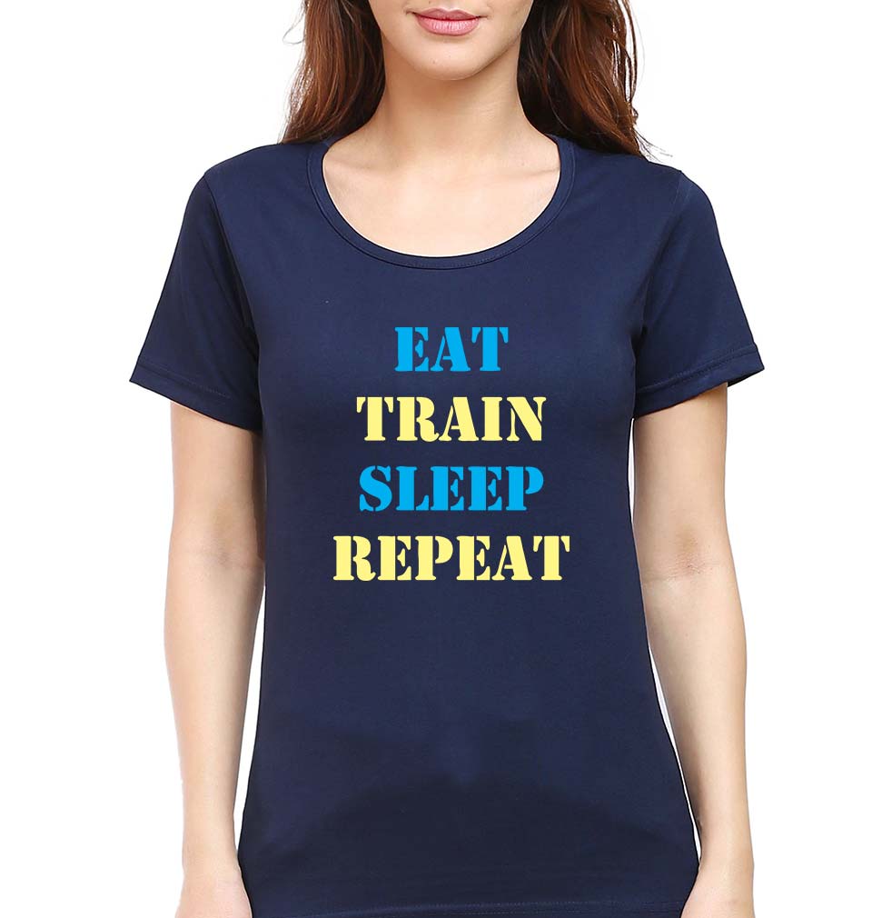 Gym T-Shirt for Women-Navy Blue-Ektarfa.online