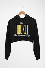 Load image into Gallery viewer, Rocket Snooker King Crop HOODIE FOR WOMEN-Black-Ektarfa.online
