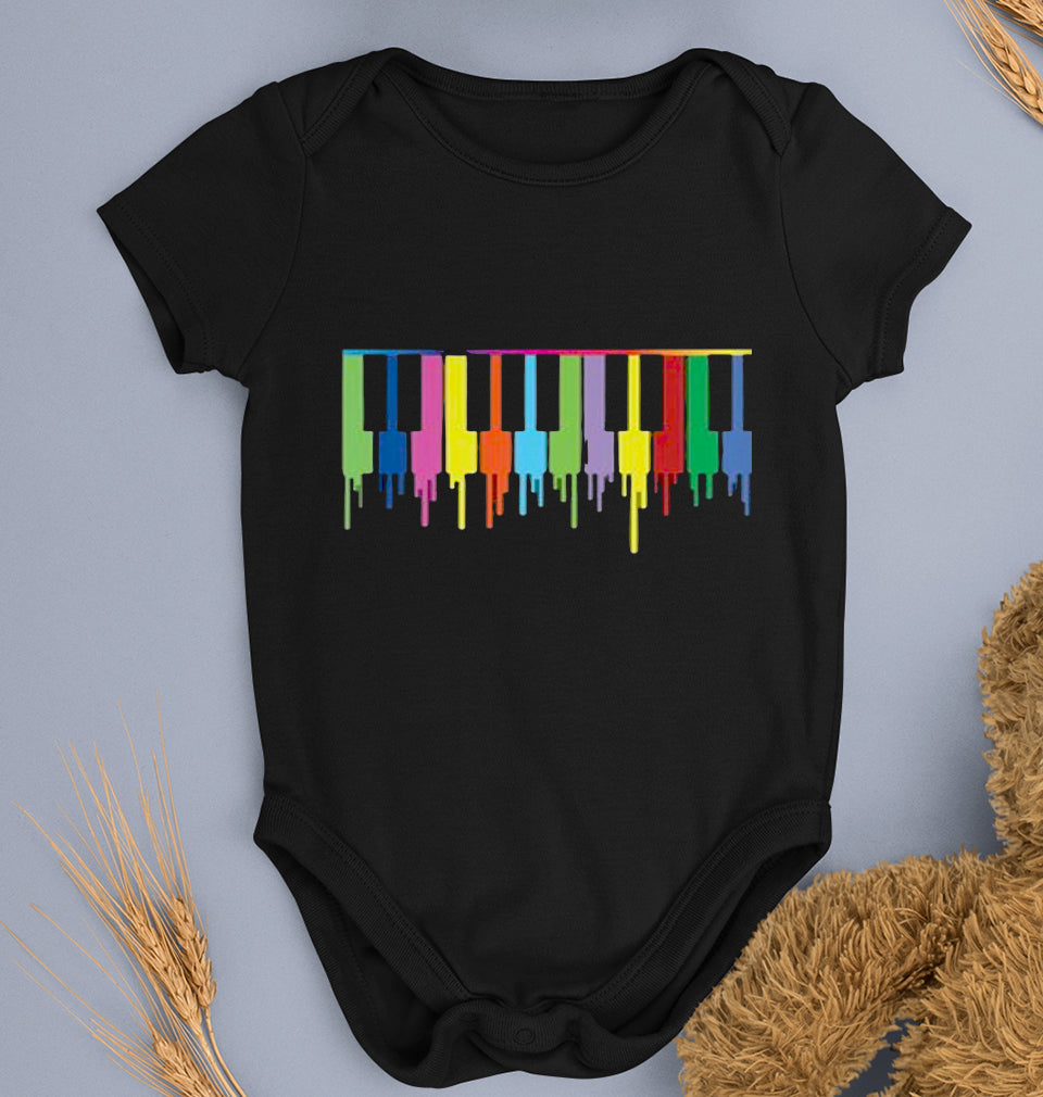 Piano Kids Romper For Baby Boy/Girl-Black-Ektarfa.online