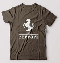 Load image into Gallery viewer, Ferrari F1 T-Shirt for Men-S(38 Inches)-Olive Green-Ektarfa.online
