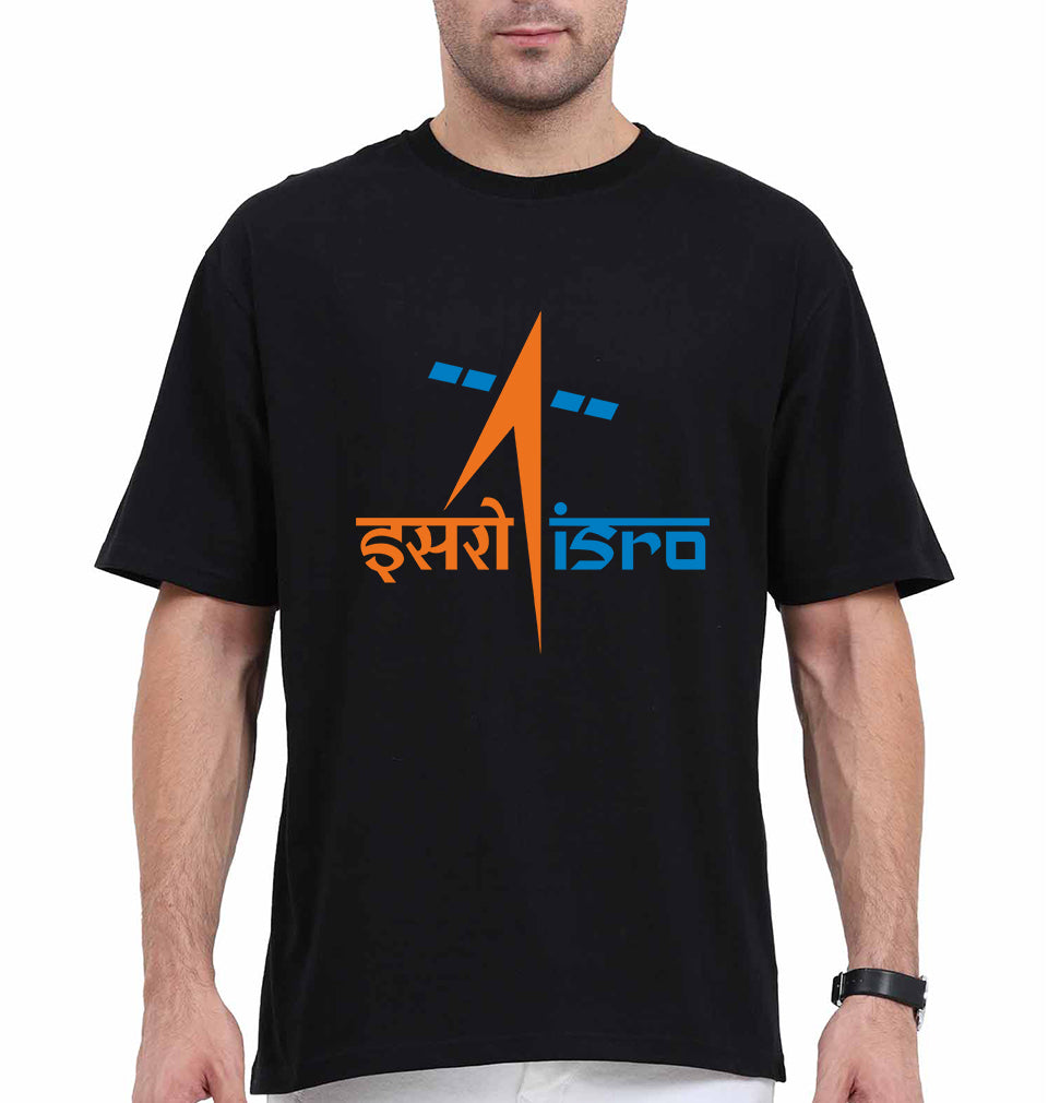 Isro Oversized T-Shirt for Men-Black-Ektarfa.online