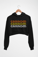 Load image into Gallery viewer, Carrom Crop HOODIE FOR WOMEN-Black-Ektarfa.online
