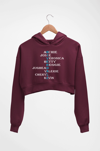 Riverdale Crop HOODIE FOR WOMEN-Maroon-Ektarfa.online