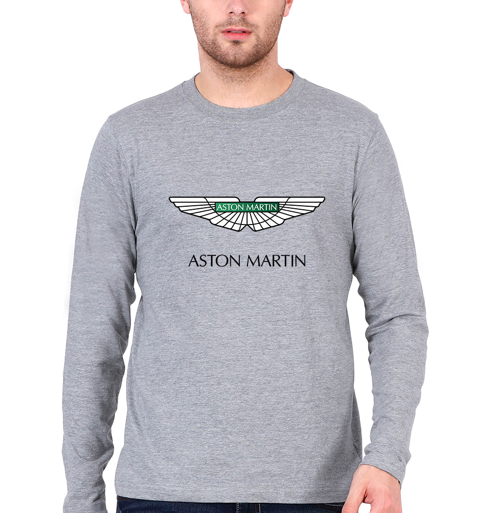 Aston Martin Full Sleeves T-Shirt for Men-Grey Melange-Ektarfa.online