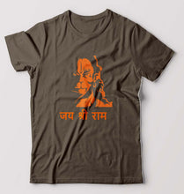 Load image into Gallery viewer, Jai Shree Ram T-Shirt for Men-Olive green-Ektarfa.online
