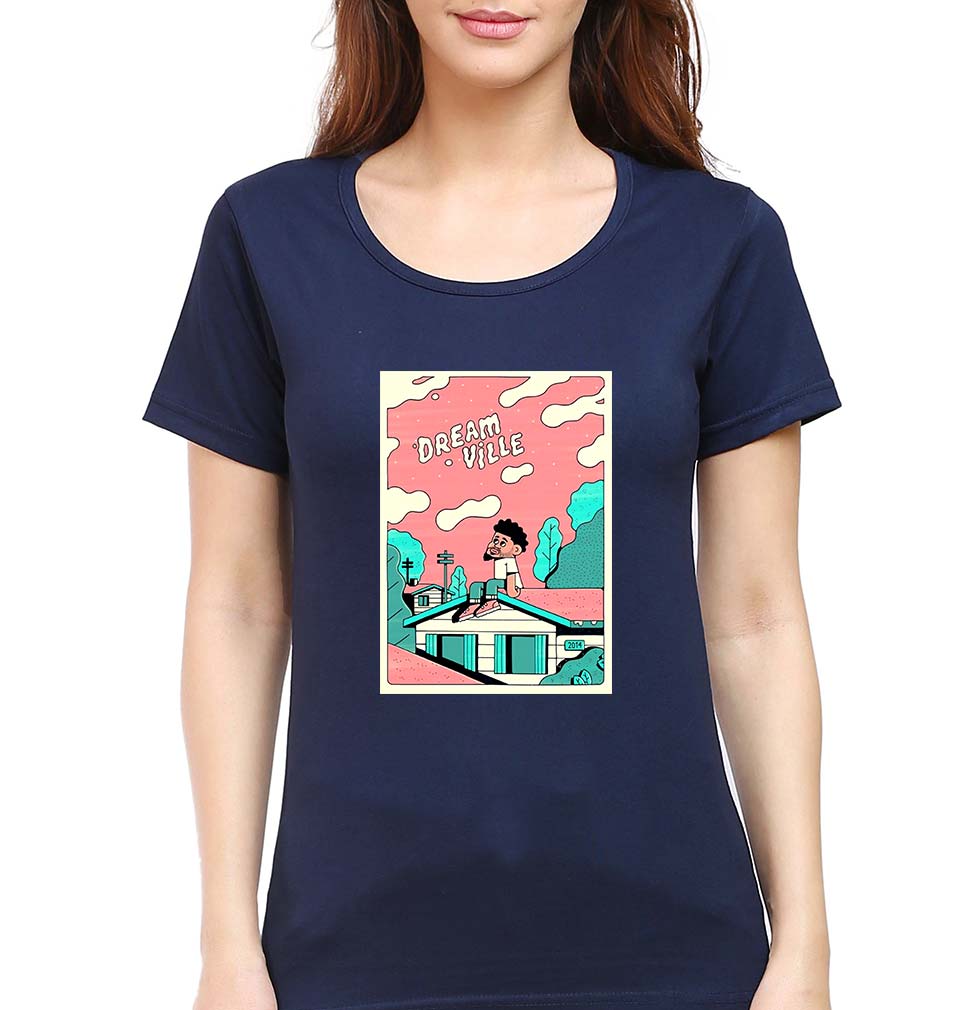J. Cole T-Shirt for Women-Navy Blue-Ektarfa.online