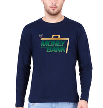 Load image into Gallery viewer, WWE Money in the Bank Full Sleeves T-Shirt for Men-Navy Blue-Ektarfa.online
