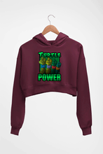 Load image into Gallery viewer, Ninja Turtles TMNT Crop HOODIE FOR WOMEN-Maroon-Ektarfa.online
