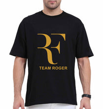 Load image into Gallery viewer, Roger Federer Oversized T-Shirt for Men-Black-Ektarfa.online
