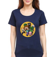Load image into Gallery viewer, Minecraft T-Shirt for Women-Navy Blue-Ektarfa.online
