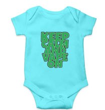 Load image into Gallery viewer, keep calm and vape on Kids Romper For Baby Boy/Girl-Sky Blue-Ektarfa.online
