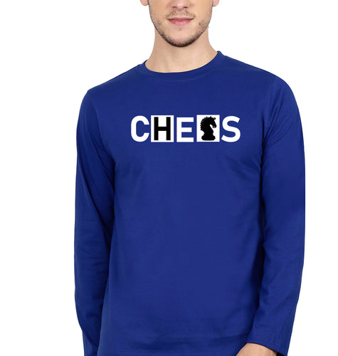 Chess Full Sleeves T-Shirt for Men-Royal Blue-Ektarfa.online