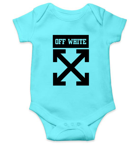 Off White Kids Romper For Baby Boy/Girl-0-5 Months(18 Inches)-Sky Blue-Ektarfa.online