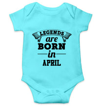 Load image into Gallery viewer, Legends are Born in April Kids Romper For Baby Boy/Girl-0-5 Months(18 Inches)-Sky Blue-Ektarfa.online
