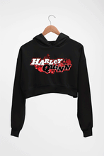 Load image into Gallery viewer, Harley Quinn Crop HOODIE FOR WOMEN-Black-Ektarfa.online
