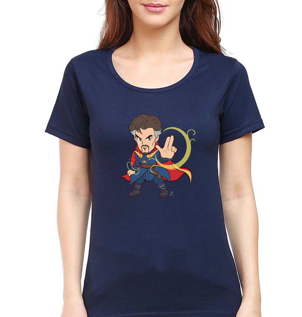 Doctor Strange Superhero T-Shirt for Women-Navy Blue-Ektarfa.online