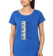 Load image into Gallery viewer, Piano T-Shirt for Women-Royal Blue-Ektarfa.online

