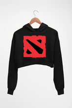 Load image into Gallery viewer, Dota Crop HOODIE FOR WOMEN-Black-Ektarfa.online
