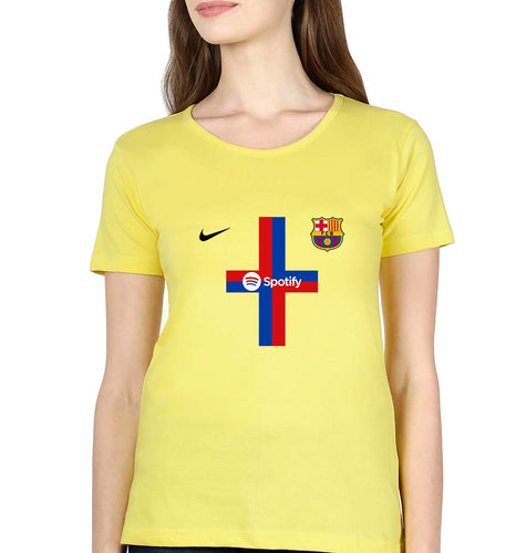 Barcelona 2022-23 T-Shirt for Women-Yellow-Ektarfa.online