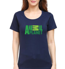 Load image into Gallery viewer, Animal Planet T-Shirt for Women-Navy Blue-Ektarfa.online
