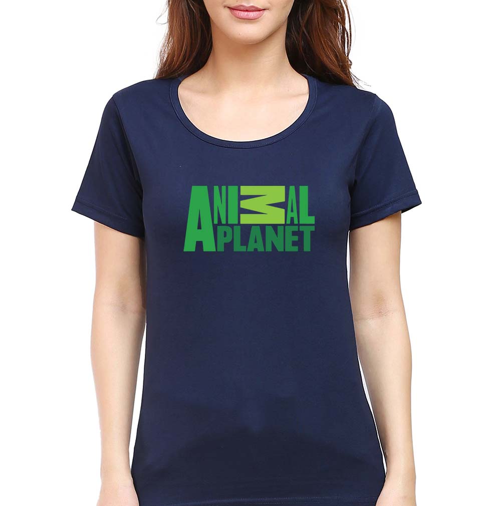Animal Planet T-Shirt for Women-Navy Blue-Ektarfa.online