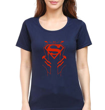Load image into Gallery viewer, Superman Superhero T-Shirt for Women-Navy Blue-Ektarfa.online
