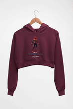 Load image into Gallery viewer, Spiderman Superhero Crop HOODIE FOR WOMEN-Maroon-Ektarfa.online
