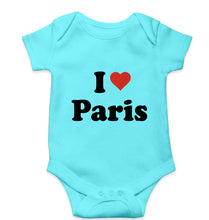 Load image into Gallery viewer, I Love Paris Kids Romper For Baby Boy/Girl-0-5 Months(18 Inches)-Sky Blue-Ektarfa.online
