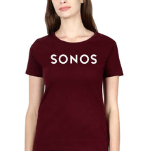 Load image into Gallery viewer, Sonos T-Shirt for Women-Maroon-Ektarfa.online
