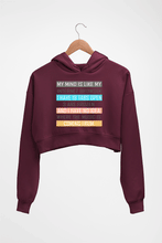 Load image into Gallery viewer, Internet Crop HOODIE FOR WOMEN-Maroon-Ektarfa.online
