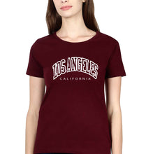 Load image into Gallery viewer, Varsity Los Angeles T-Shirt for Women-Maroon-Ektarfa.online
