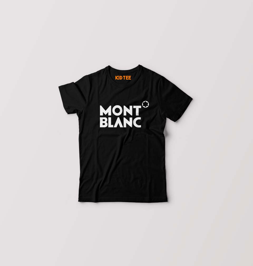 Mont Blanc Kids T-Shirt for Boy/Girl-Black-Ektarfa.online