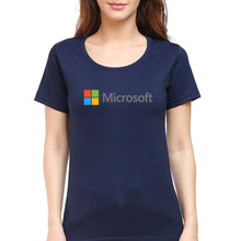 Load image into Gallery viewer, Microsooft T-Shirt for Women-Navy Blue-Ektarfa.online
