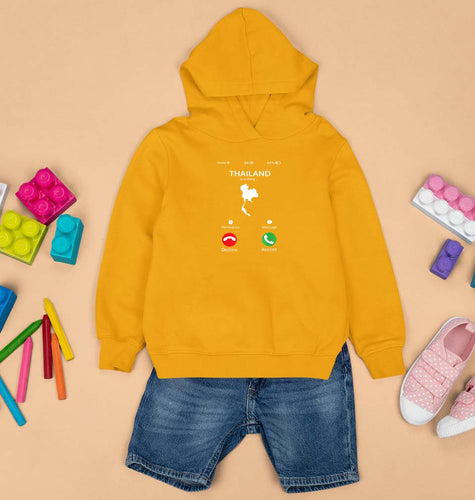 Thailand Calling Kids Hoodie for Boy/Girl-Mustard Yellow-Ektarfa.online