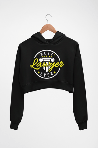Best Lawyer Crop HOODIE FOR WOMEN-Black-Ektarfa.online