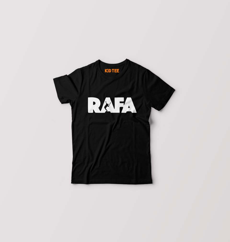 Rafael Nadal (RAFA) Kids T-Shirt for Boy/Girl-Black-Ektarfa.online