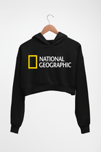Load image into Gallery viewer, National Geographic Crop HOODIE FOR WOMEN-Black-Ektarfa.online
