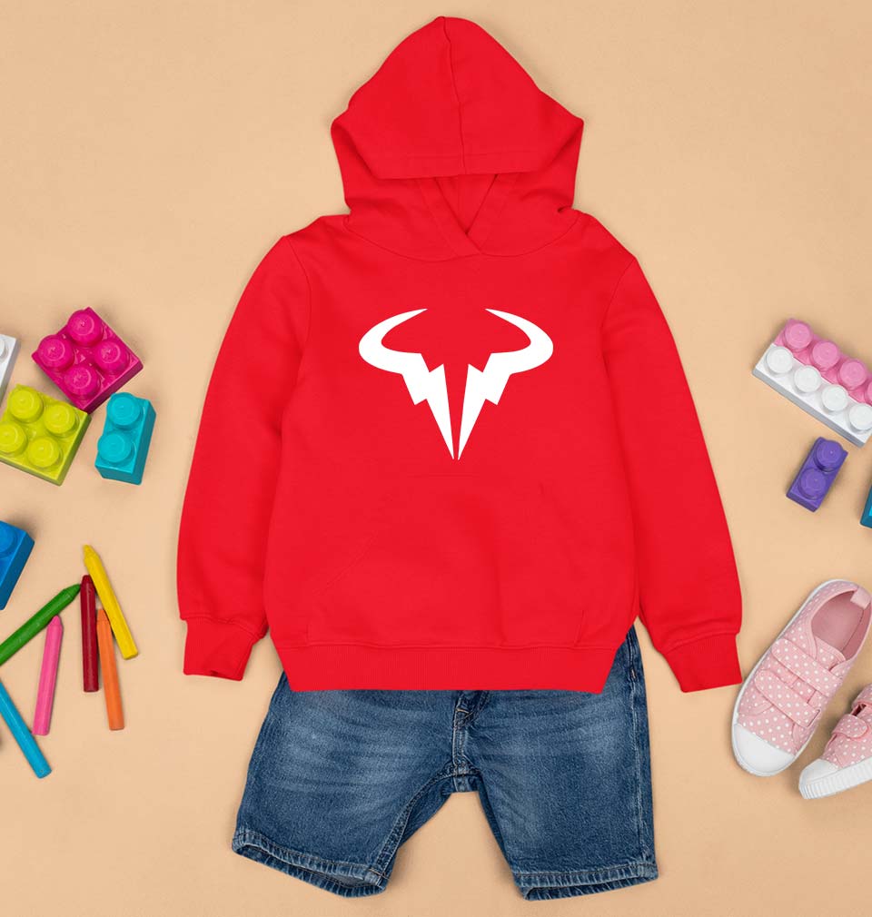 Rafael Nadal (RAFA) Kids Hoodie for Boy/Girl-Red-Ektarfa.online