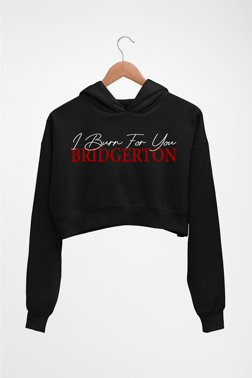 Bridgerton Crop HOODIE FOR WOMEN-Black-Ektarfa.online