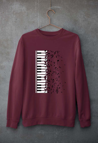 Piano Unisex Sweatshirt for Men/Women-Maroon-Ektarfa.online