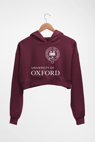 University of Oxford Crop HOODIE FOR WOMEN-Maroon-Ektarfa.online