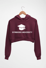 Load image into Gallery viewer, Symbiosis Crop HOODIE FOR WOMEN-Maroon-Ektarfa.online
