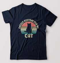 Load image into Gallery viewer, Cat T-Shirt for Men-Navy Blue-Ektarfa.online
