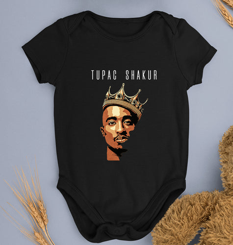 2Pac Tupac Kids Romper For Baby Boy/Girl-Black-Ektarfa.online