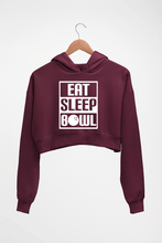 Load image into Gallery viewer, Bowling Crop HOODIE FOR WOMEN-Maroon-Ektarfa.online
