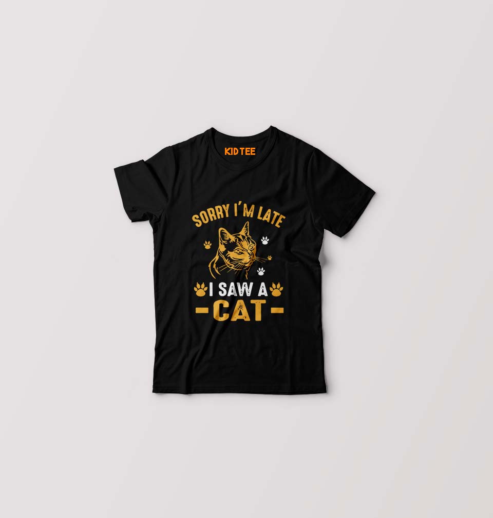 Cat Lover T-Shirt for Boy/Girl-Black-Ektarfa.online